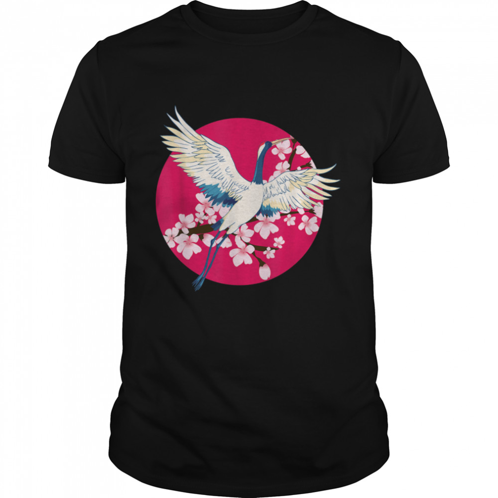 Common Crane Flowers Bird Animal Birdie Nature Shirt