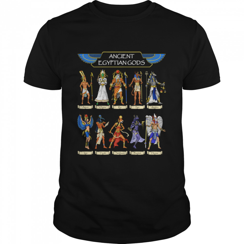 Egyptian Gods Ancient Mythology Pharaoh Anubis Thoth Horus Shirt