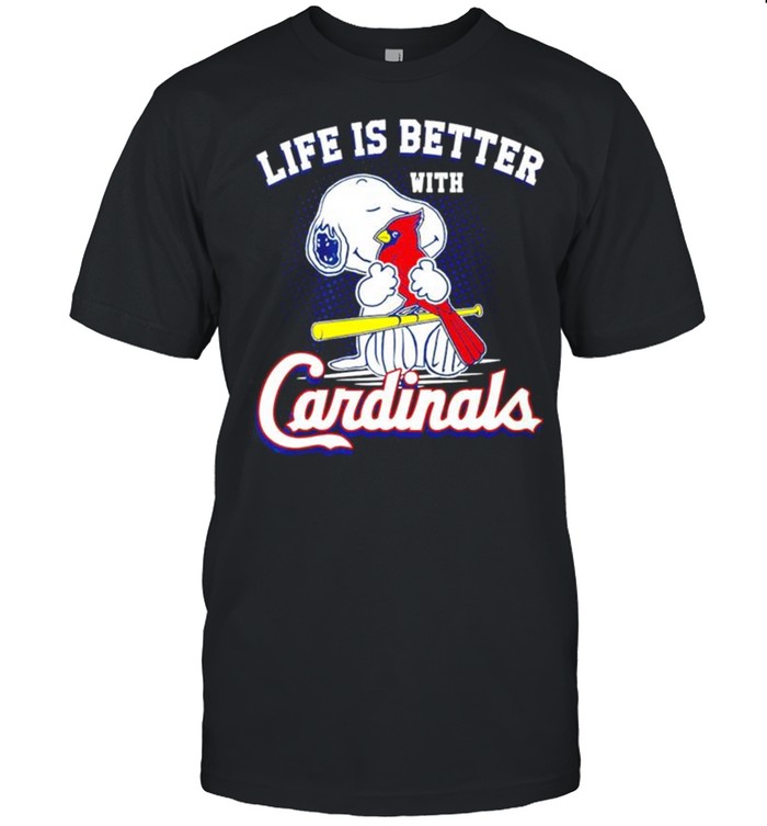 Snoopy life is better with St. Louis Cardinals shirt