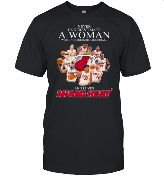 Never Underestimate A Woman Who Understands Basketball And Loves Miami Heat Signature Shirt