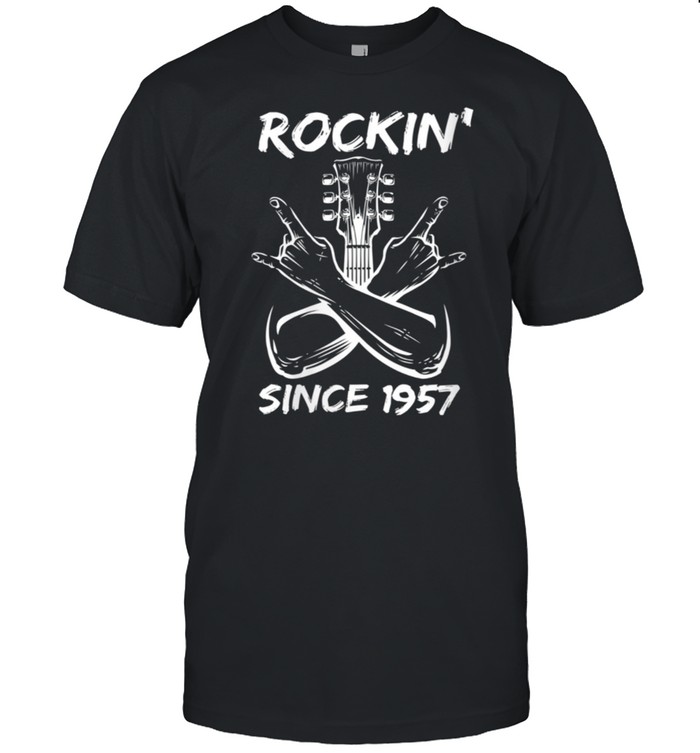 Rockin’ Since 1957 64th Birthday Guitar 64 Years Old shirt