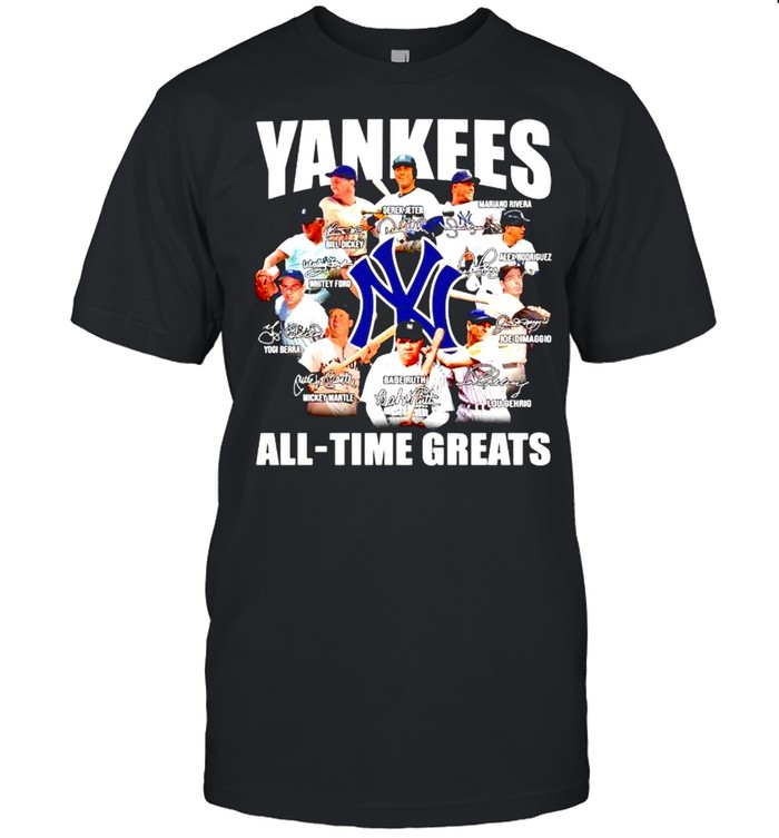 Yankees all time greats players signature shirt