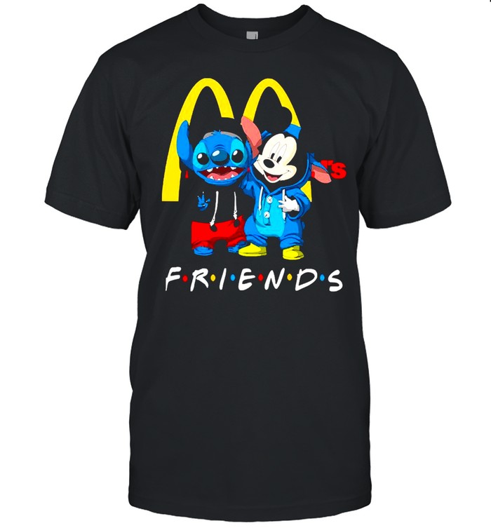 Baby Stitch And Mickey Mouse Mcdonald’s Friends Shirt