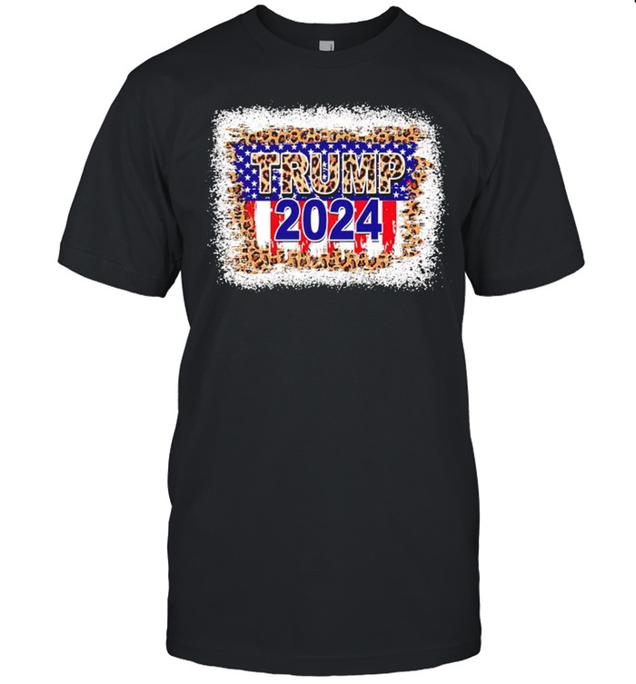 Trump 2024 leopard American flag shirt