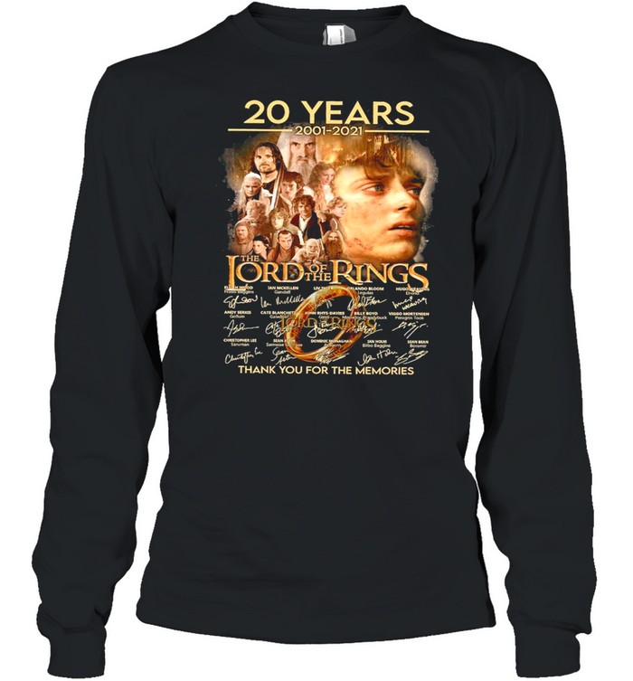 20 years 2001 2021 the lord of the rings thank you for the memories shirt Long Sleeved T-shirt