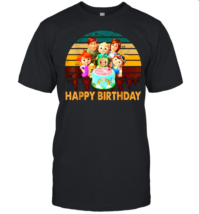 Happy Birthday Cocomelon Merch Animation Rhymes Vinatge T-Shirt