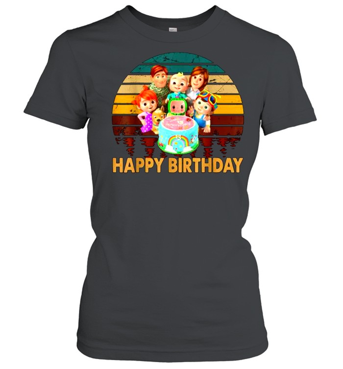 Happy Birthday Cocomelon Merch Animation Rhymes Vinatge T- Classic Women's T-shirt