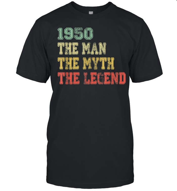 Mens Vintage 1950 Man Myth Legend Birthday For 71 Years Old shirt
