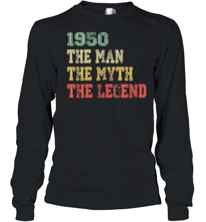 Mens Vintage 1950 Man Myth Legend Birthday For 71 Years Old shirt Long Sleeved T-shirt