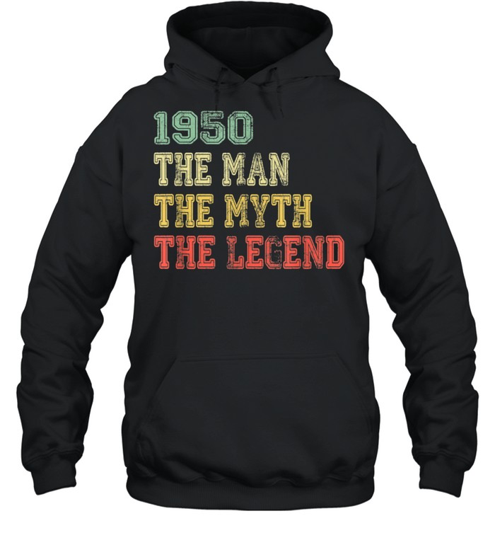 Mens Vintage 1950 Man Myth Legend Birthday For 71 Years Old shirt Unisex Hoodie