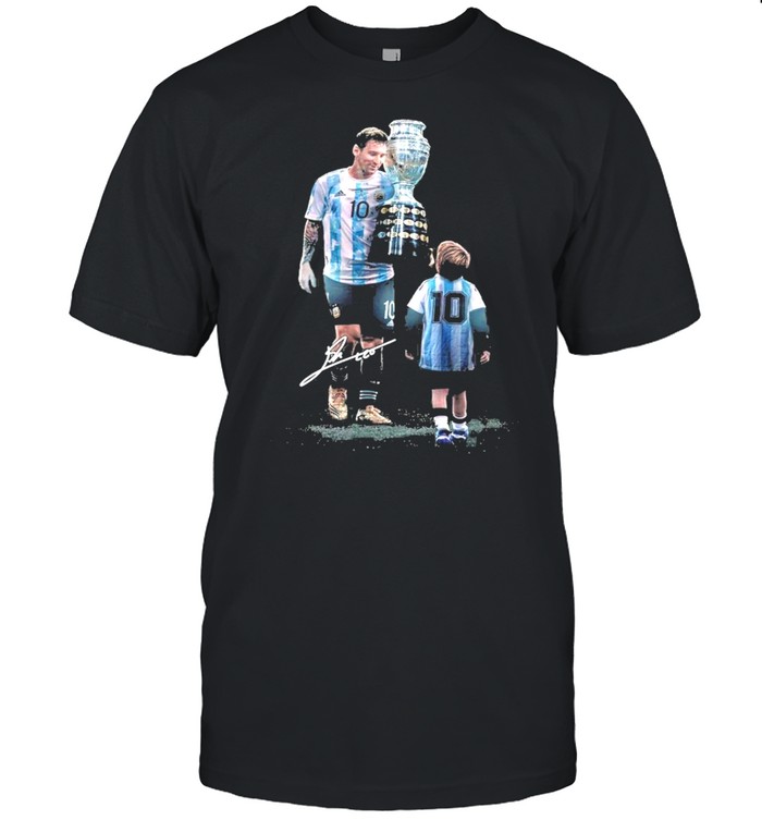 Dad messi and baby messi 10 champion league 2021 shirt