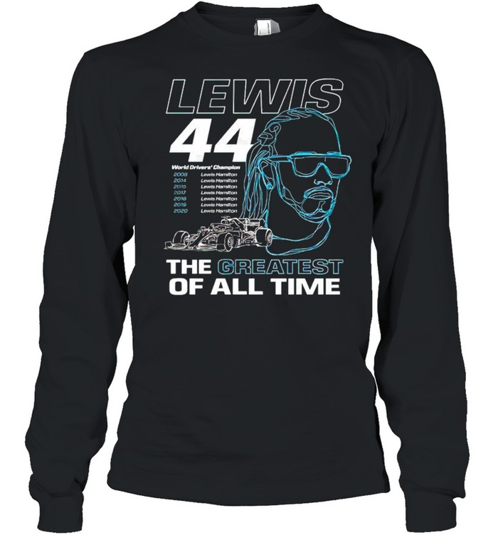 Lewis 44 the greatest of all time shirt Long Sleeved T-shirt