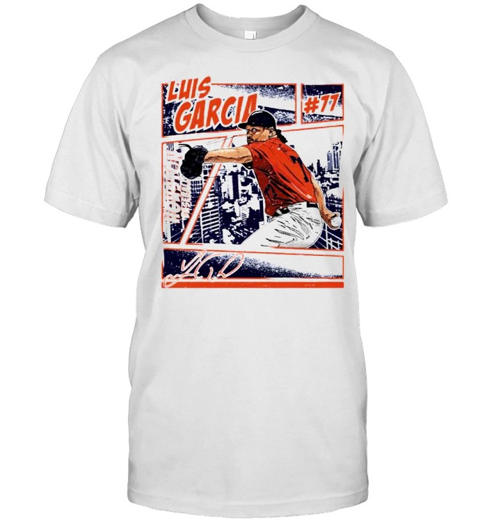 Houston Baseball Luis Garcia #77 comic signature shirt