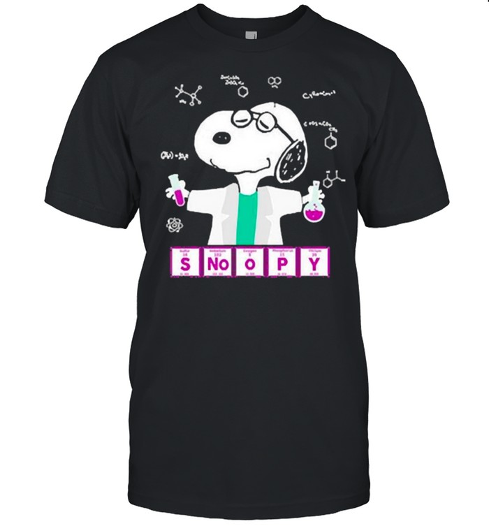 Snoopy chemistry lab shirt
