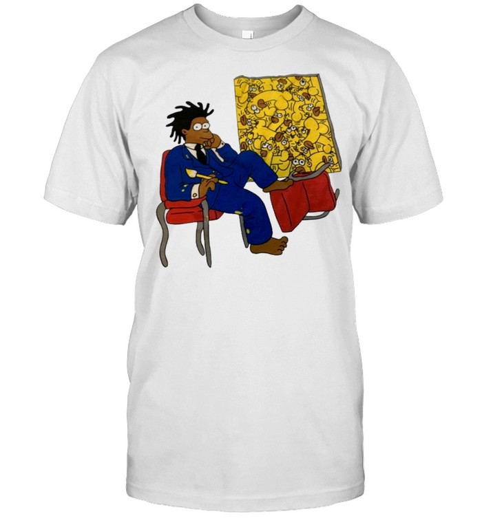 basquiat Simpsons basquiat simpson cartoon painting ringer shirt