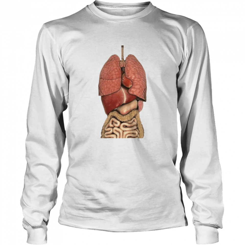 Human Entrails Anatomy Intestines Bowels Scary Graphic Halloween T-shirt Long Sleeved T-shirt