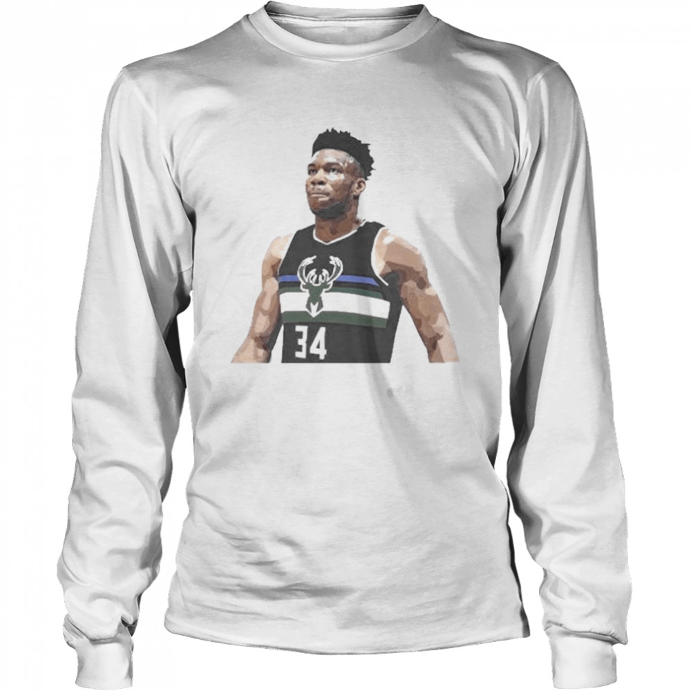Giannis Antetokounmpo Basketball Milwaukee Bucks shirt Long Sleeved T-shirt
