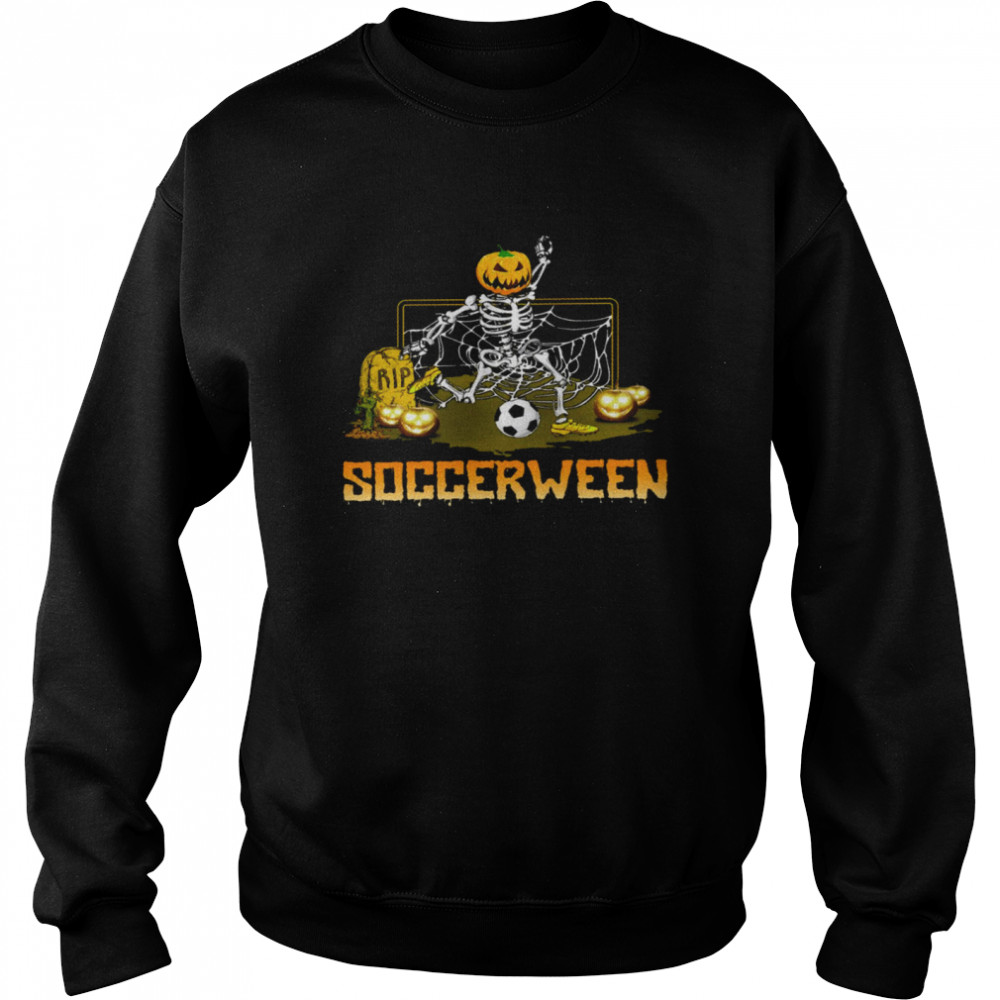 Rip Skeleton Soccerween pumpkin shirt Unisex Sweatshirt