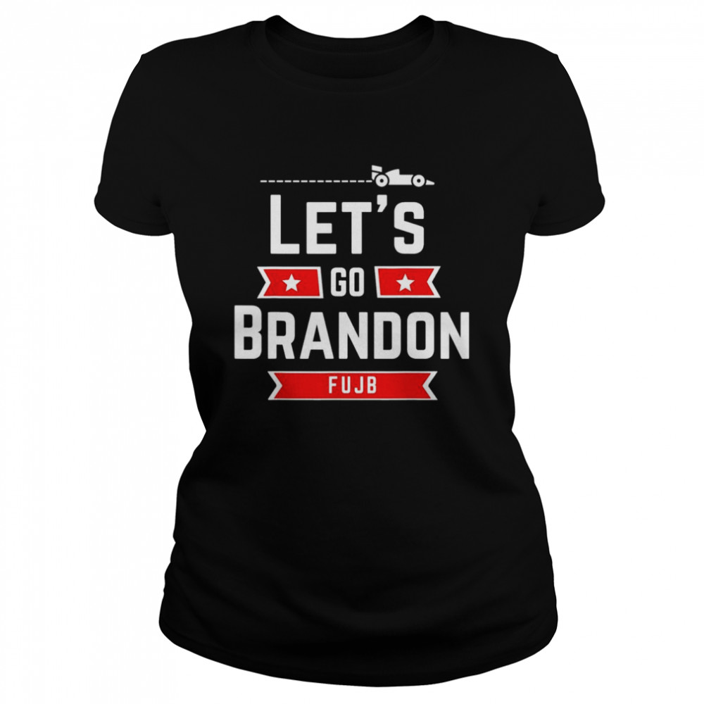 Let’s Go Brandon Black Conservative Anti Liberal US Flag  Classic Women's T-shirt