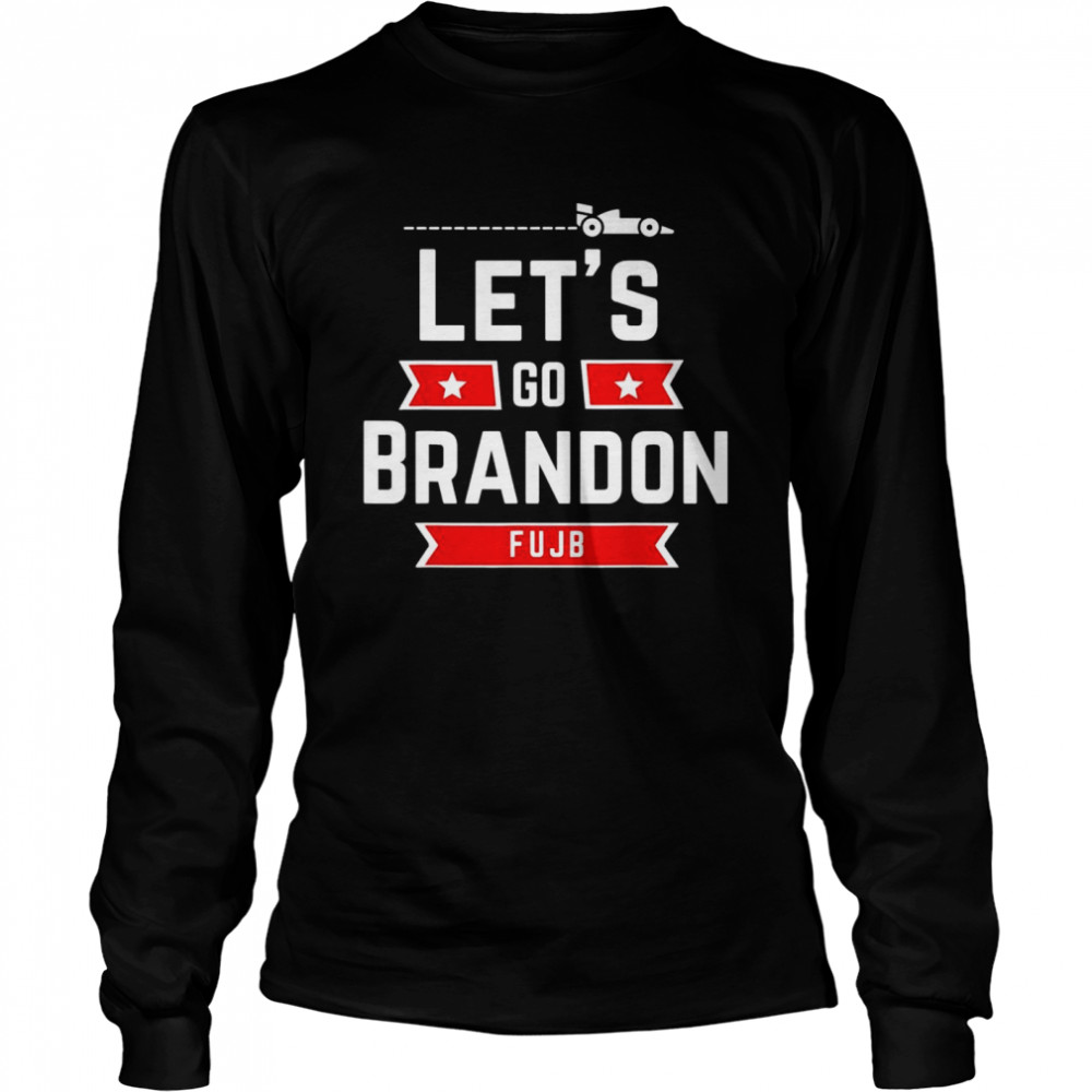 Let’s Go Brandon Black Conservative Anti Liberal US Flag  Long Sleeved T-shirt
