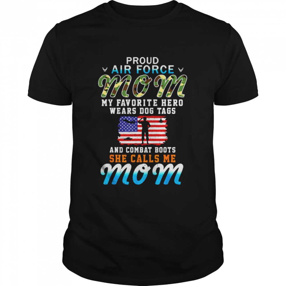 My Favorite Hero Wears Dog Tags Combat Boots Proud Army Mom T-shirt