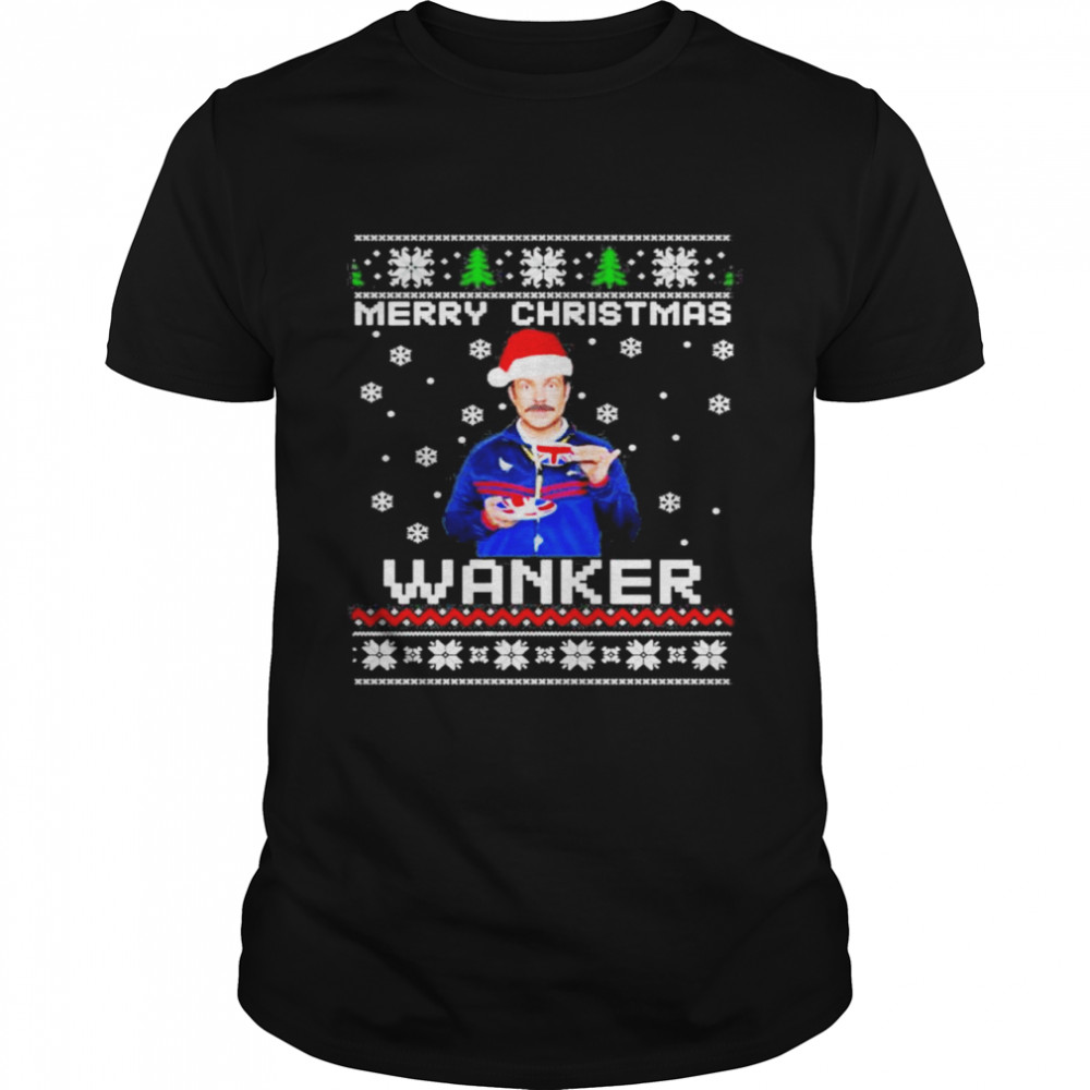 Ted Lasso Merry Christmas Wanker Ugly Christmas shirt