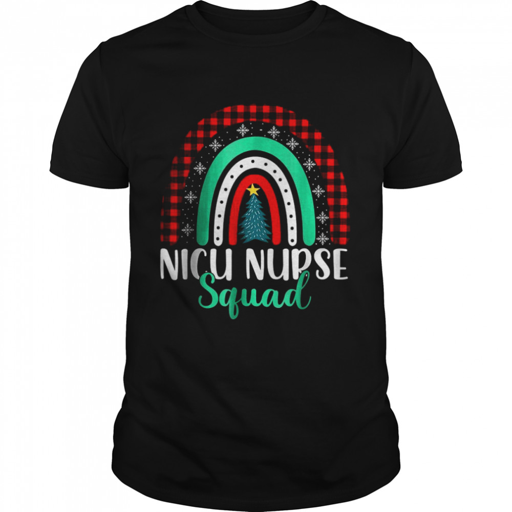 Christmas Nurse Love NICU RN Santa Reindeer Rainbow. Shirt
