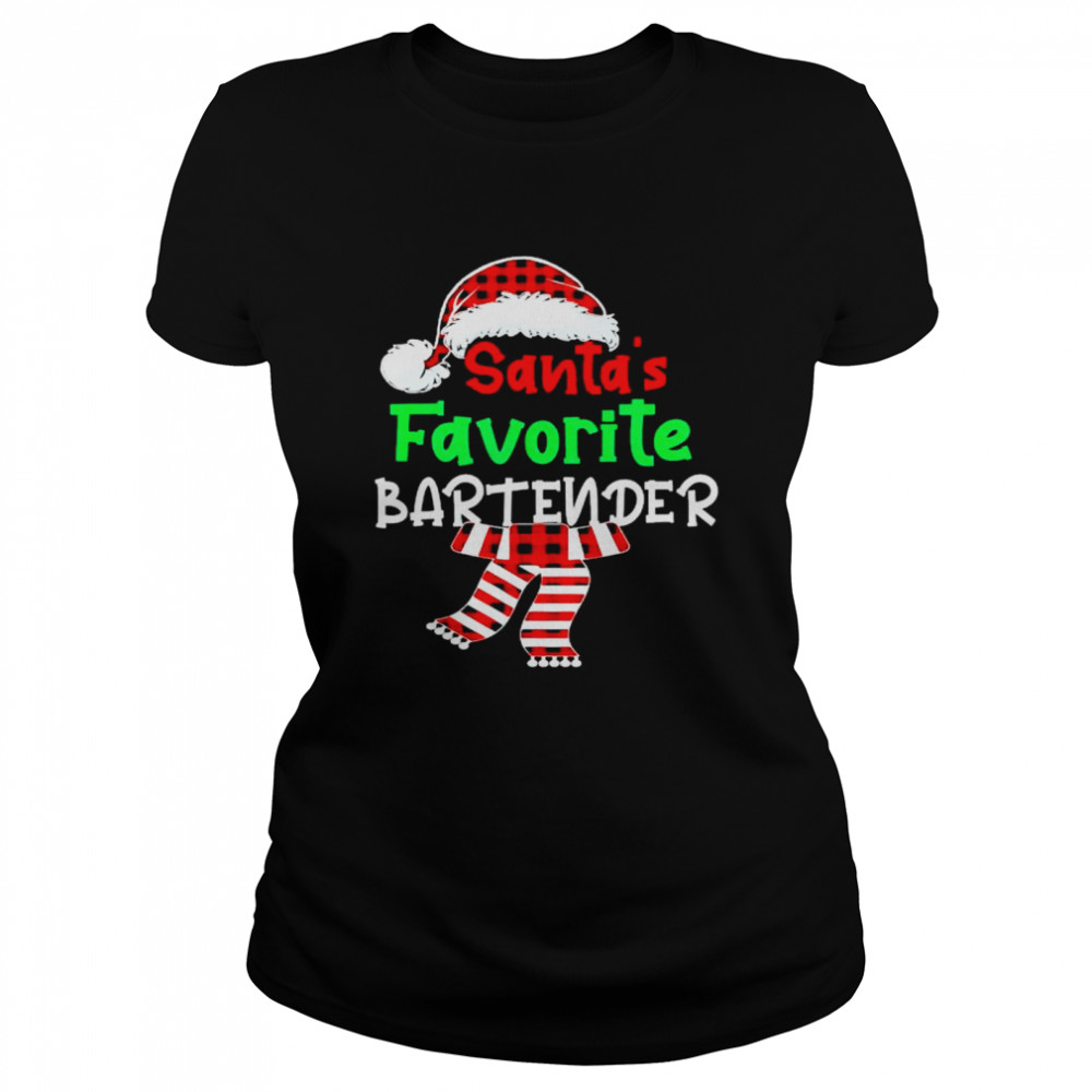 Santa’s favorite bartender Christmas shirt Classic Women's T-shirt