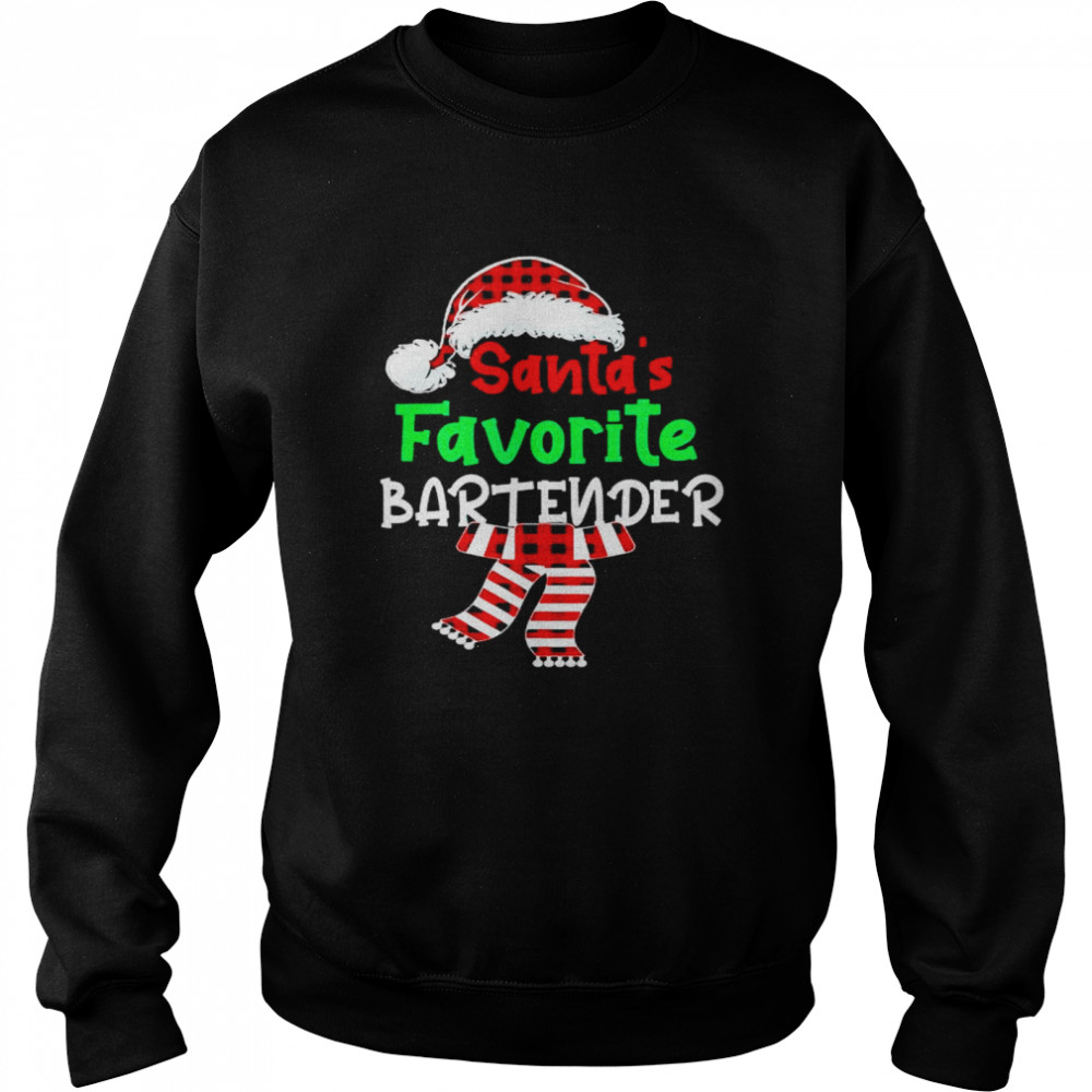 Santa’s favorite bartender Christmas shirt Unisex Sweatshirt