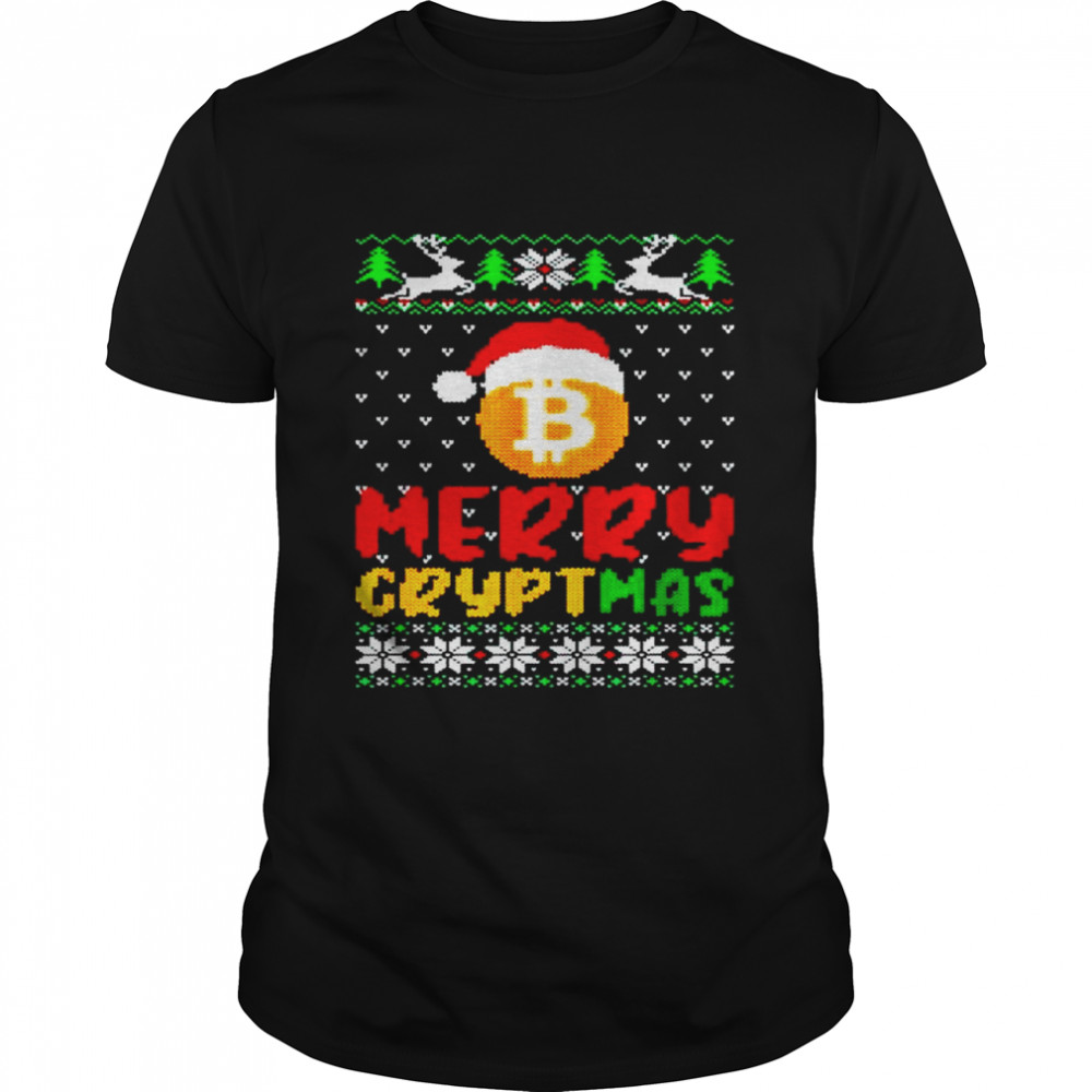 Premium bitcoin Christmas merry cryptmas sweater