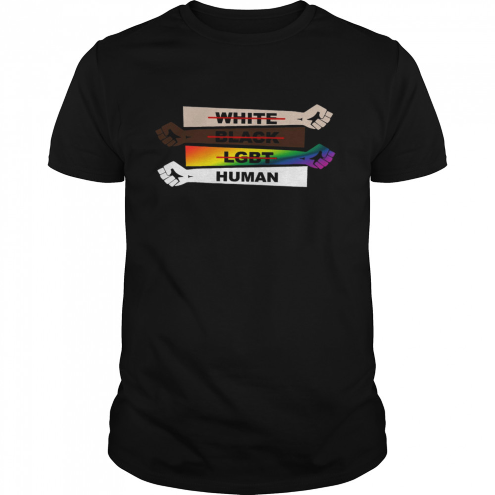 White Black LGBT Human Shirt