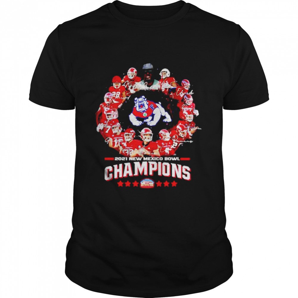 fresno State Bulldogs 2021 New Mexico bowl champions T-shirt