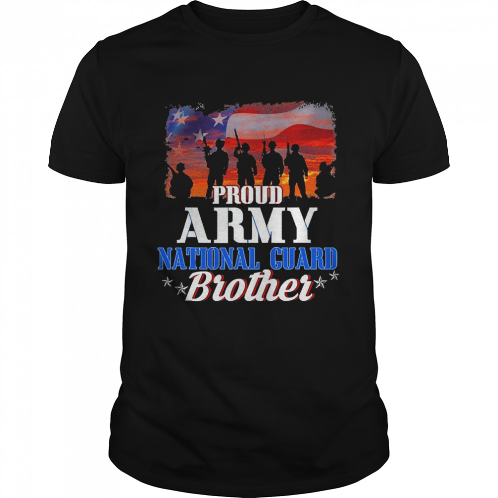 Proud Army National Guard Brother U.S Flag Shirt