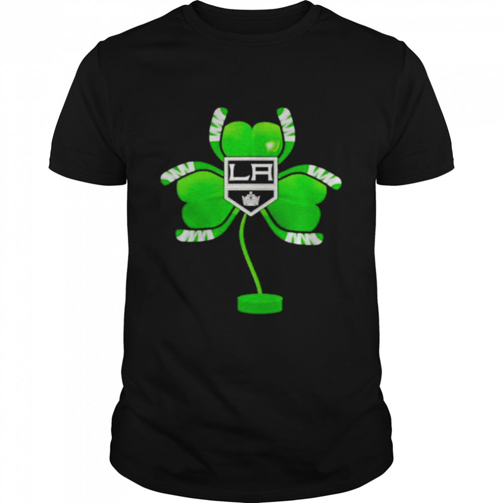 Los Angeles Kings shamrock hockey tree St Patrick’s day shirt