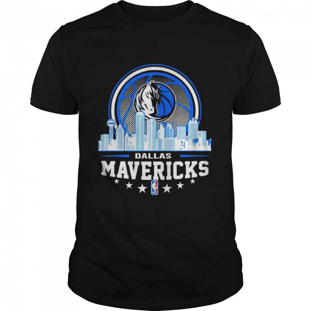 Dallas Mavericks NBA City Skyline Shirt