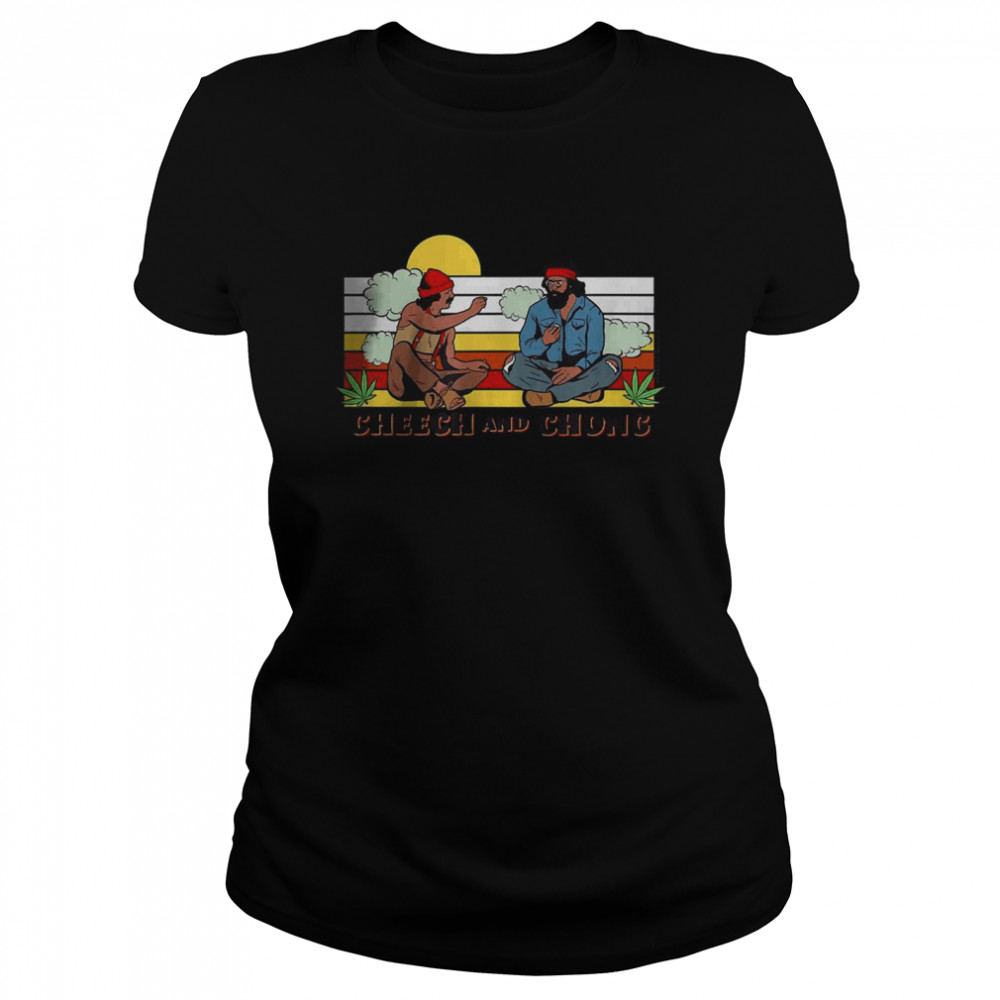 Cheech & Chong Sunset Smoke Buds Sesh T- Classic Women's T-shirt