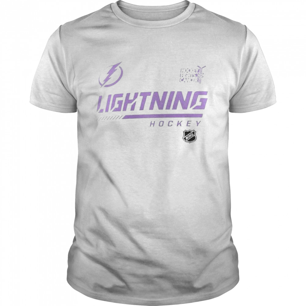 Tampa Bay Lightning Fanatics Branded NHL Hockey Fights Cancer Shirt